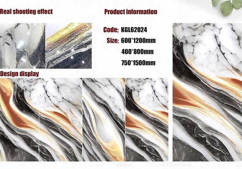 Colorful Glazed Polished Gold Tiles