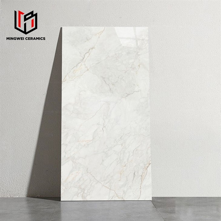 High-Gloss Marble Look Floor Tiles